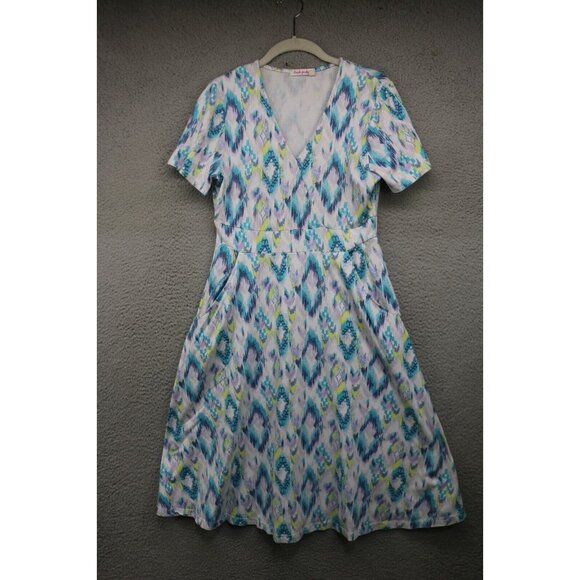Fresh Produce Short Sleeve Icat Midi Dress-Small-Pockets - Picture 1 of 11